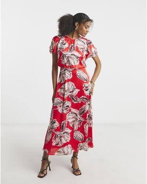 Joanna Hope Split Sleeve Dress - Red