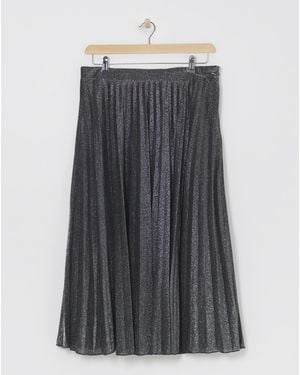 Joanna Hope Pleated Glitter Skirt - White