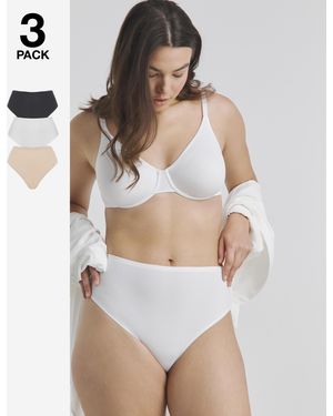 Pretty Secrets 3 Pack Claire Micro Full Brief - White