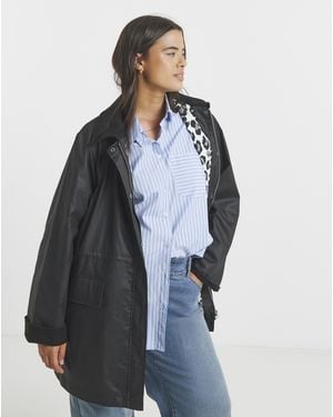 Simply Be Wax Cord Collar Jacket - Blue