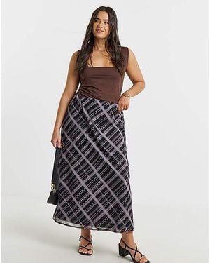 Simply Be Chiffon Skirt - Multicolour