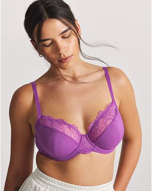 Pretty Secrets Rosalie Full Cup Wired Bra - Purple
