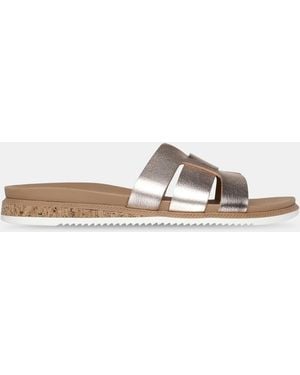 Skechers Slider Sandals D Fit - Metallic