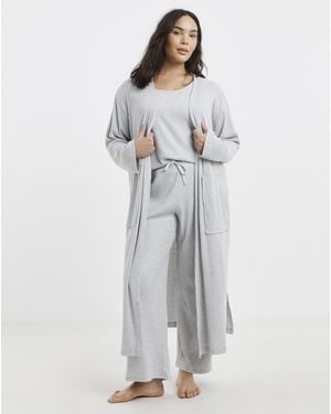 Figleaves Brushed Rib 3 Piece Lounge Set - Grey