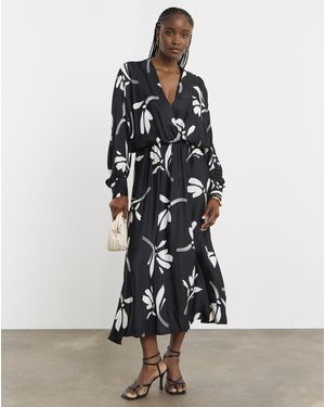 Joanna Hope Wrap Front Batwing Dress - White