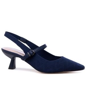 Paradox London Tropicana Slingback Heels - Blue
