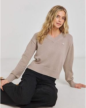 Calvin Klein Calvin Klein Jeans V Neck Jumper - Natural