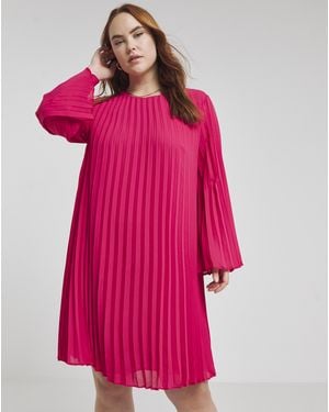 Joanna Hope Pleated Swing Dress - Pink