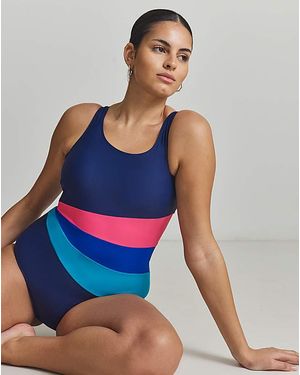 Beach To Beach Sports Colour Block Swimsuit - Blue