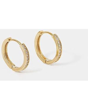 Accessorize Plated Hoop Earrings - White