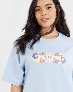 Snowdonia Floral Branded T-Shirt - Blue