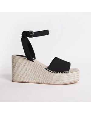 Simply Be Suede Espadrille Wedge Sandals Wide - Black