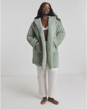 Pretty Secrets Oversized Fleece Cardigan - Green