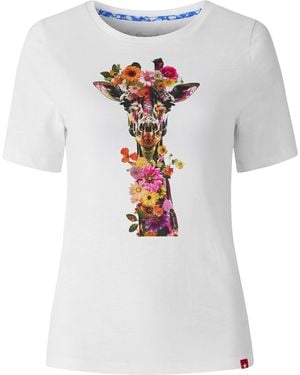 Joe Browns Jb Floral Fancy Giraffe Graphic Tee - White
