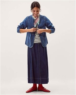 Monsoon Lauren Knot Denim Jacket - Blue