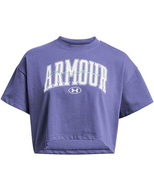 Under Armour Hw Scripted Crop T-Shirt - Blue