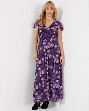Joe Browns Mesh Maxi Dress - Purple