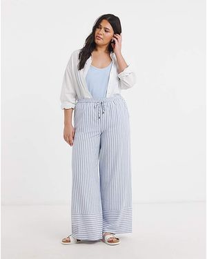 Simply Be Wide Leg Trouser - Blue