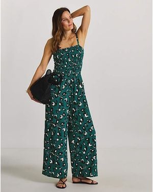 JD Williams Print Bandeau Jumpsuit - Green