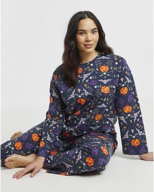 Pretty Secrets Halloween Printed Pyjama Set - Blue