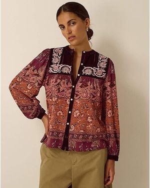 Monsoon Hunter Floral Jersey Shirt - Brown