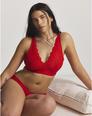 Lemonade Dolls Signature Lace Bralette - Red