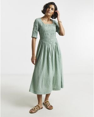Native Youth Ny Polka Jacquard Midi - Green