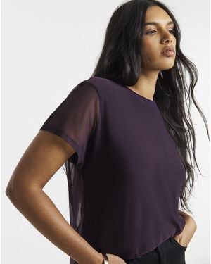 Simply Be Mesh Tank Top - Purple