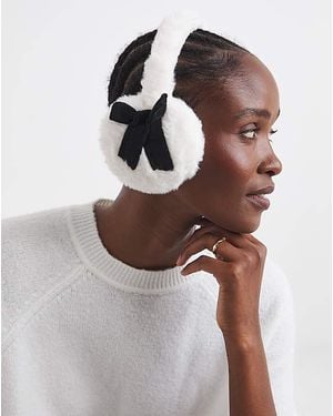Simply Be Velvet Bow Earmuffs - Brown