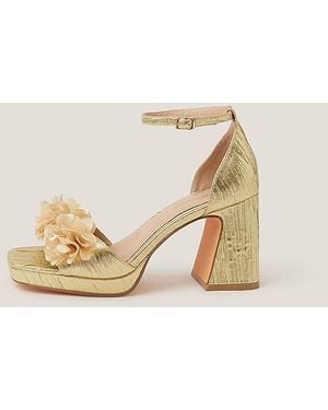Monsoon Mindy Floral Platform Sandals - Natural