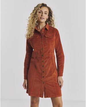 Joe Browns Josie Cord Button Dress - Red