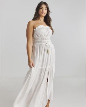 MAGISCULPT Bandeau Maxi Beach Dress - White