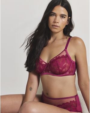Pretty Secrets Leaf Lace Wired Bra - Multicolour