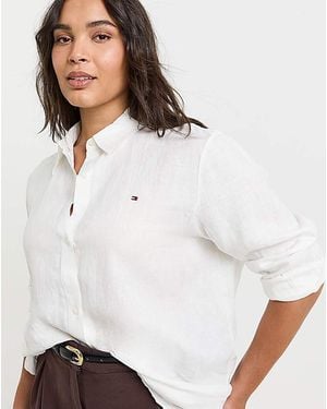 Tommy Hilfiger Linen Relaxed Shirt - White