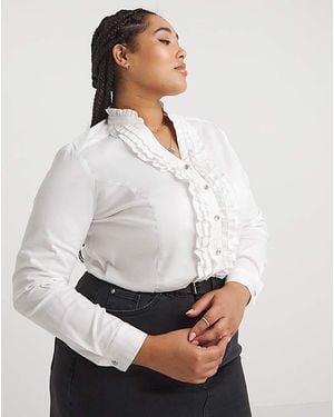 Joe Browns Ruffle Blouse - White