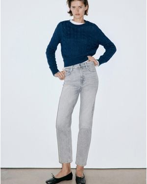 Mango High Rise Jeans - Blue