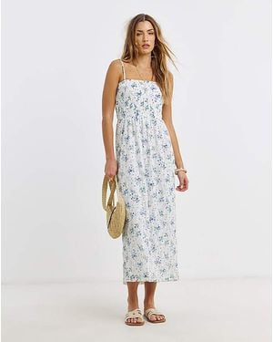 Pieces Pretty Strap Jersey Smock Dress - White