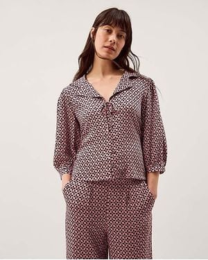 Monsoon Netta Floral Print Blouse - Red