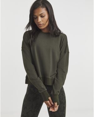 Sweaty Betty After Class Crop Sweatshirt - Green