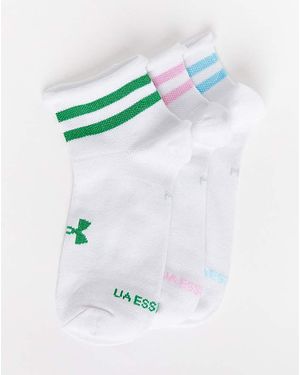 Under Armour 3Pk Quarter Socks - White