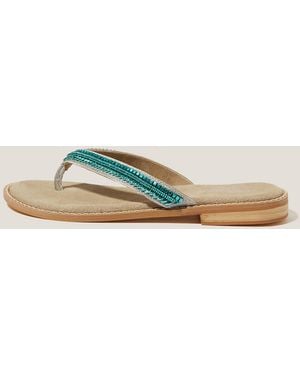 Monsoon Sia Beaded Leather Sandals - Multicolour
