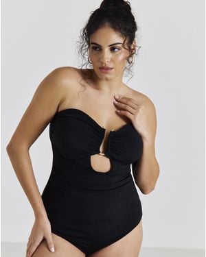 JD Williams Trim Bandeau Swimsuit - Black