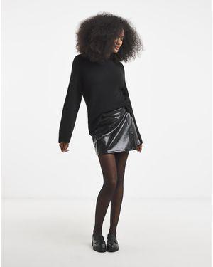 Simply Be Vinyl Wrap Mini Skort - Natural