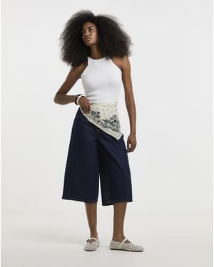 Simply Be Denim Culotte - Blue