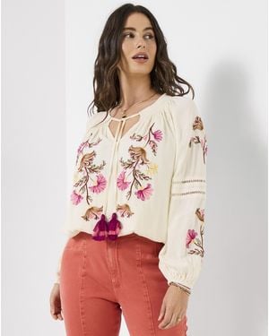 Joe Browns Jb Sunset Skies Peasant Top - Red