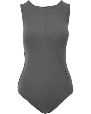 Simply Be Overlock Rib Body - Grey