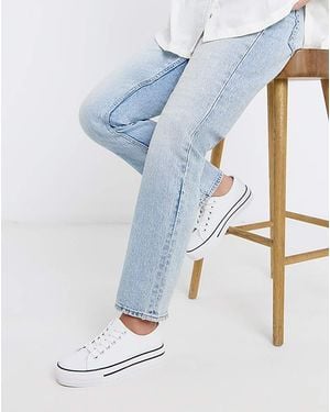 Simply Be Low Cut Trainers Extra Wide - Blue
