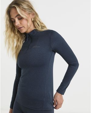 Jack Wolfskin Sky Thermal Half Zip Top - Blue