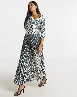 Joanna Hope Pleated Jersey Dress - White