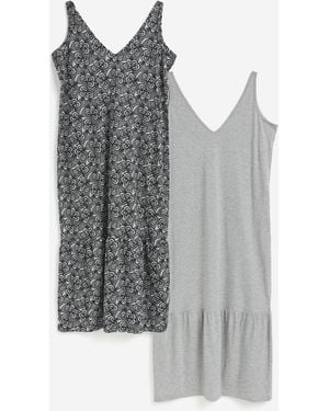 Pretty Secrets Value 2 Pack Maxi Nightie - Grey